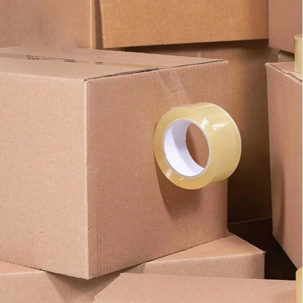 QSPAC PREMIUM Clear 2.0 Mil Packing Tape β 12 Rolls Bulk Buy Shipping Supply - Picture 5 of 5